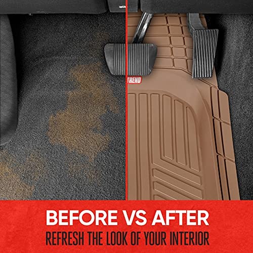 Premium FlexTough Plus All-Protection DeepDish Front & Rear Mats with Beige
