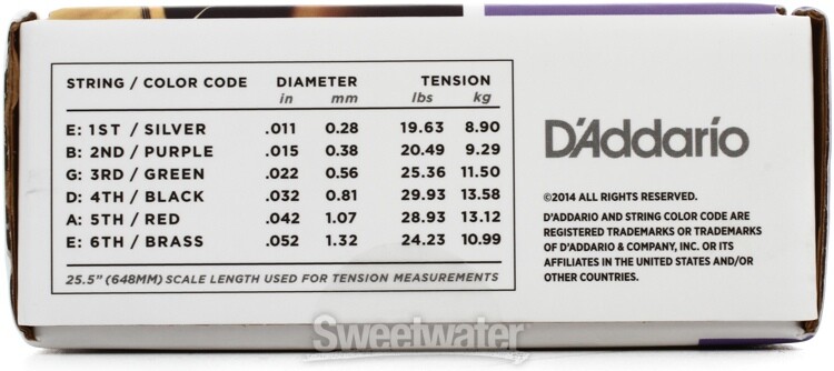 D'Addario EJ26 Phosphor Bronze Custom Light Acoustic Strings 10-Pack