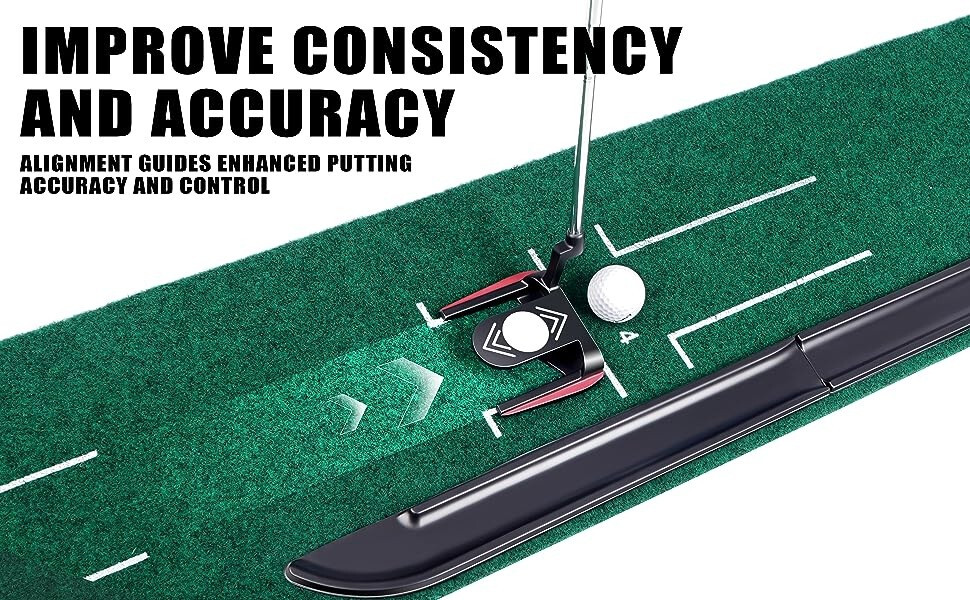 Indoor Golf Putting Mat Auto Ball Return Golf Practice Training Grass Mat Tracks
