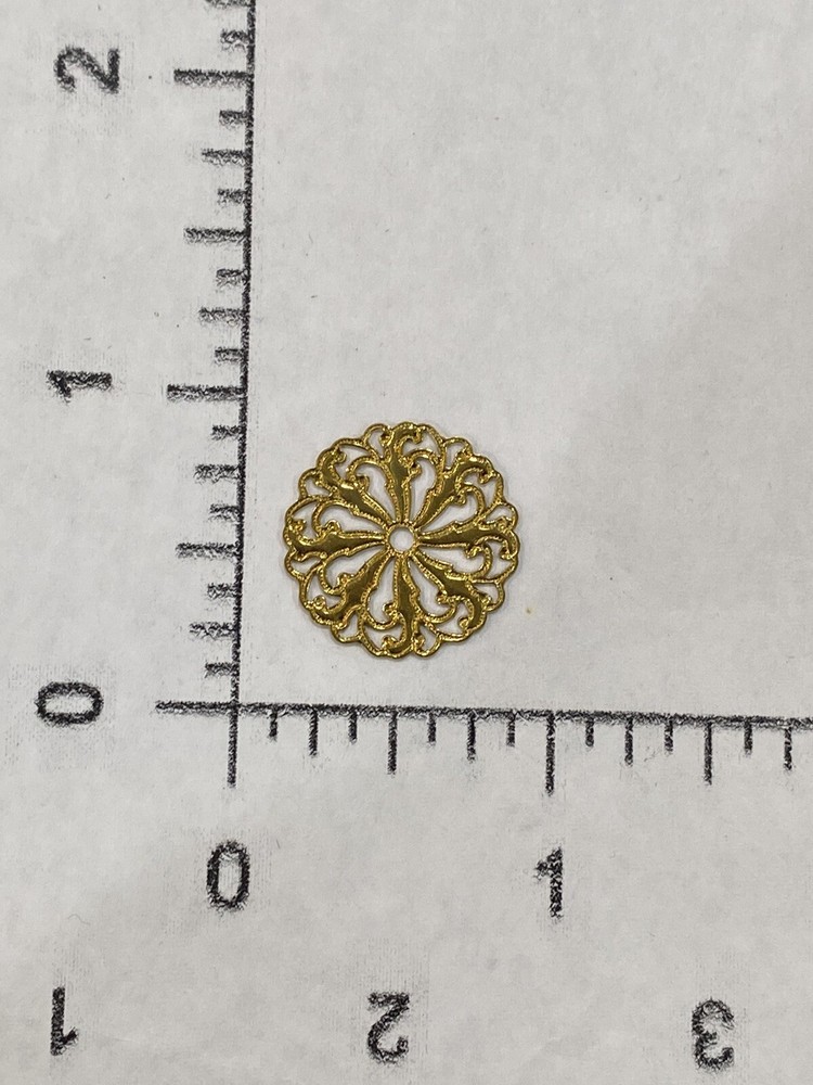 8 Round Filigree Stamping Jewelry Making Component