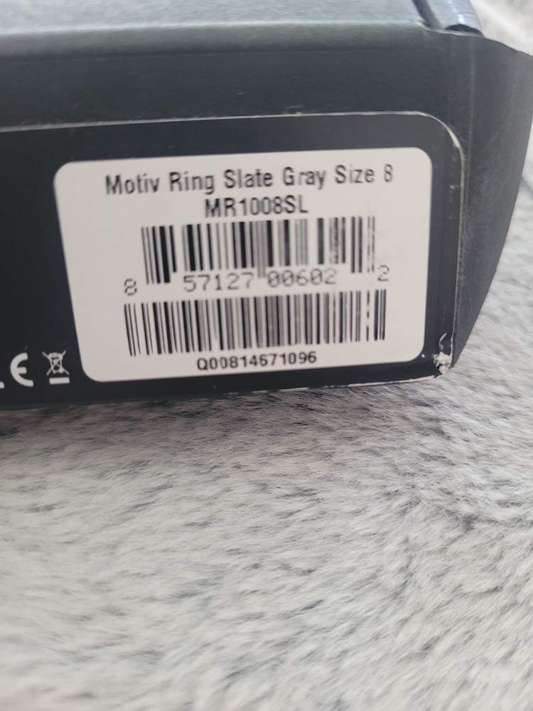 untested Motiv Smart Ring Activity Tracker Size 8 Slate Gray With 2 chargers