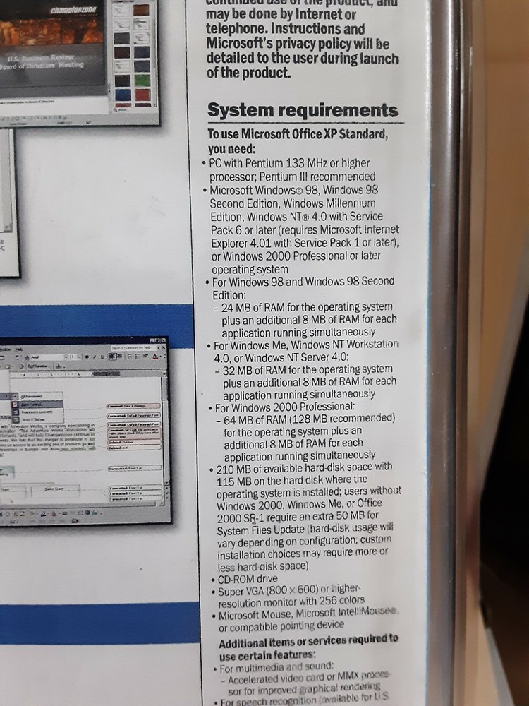 Microsoft Office XP Standard 2002 Upgrade _ Sealed