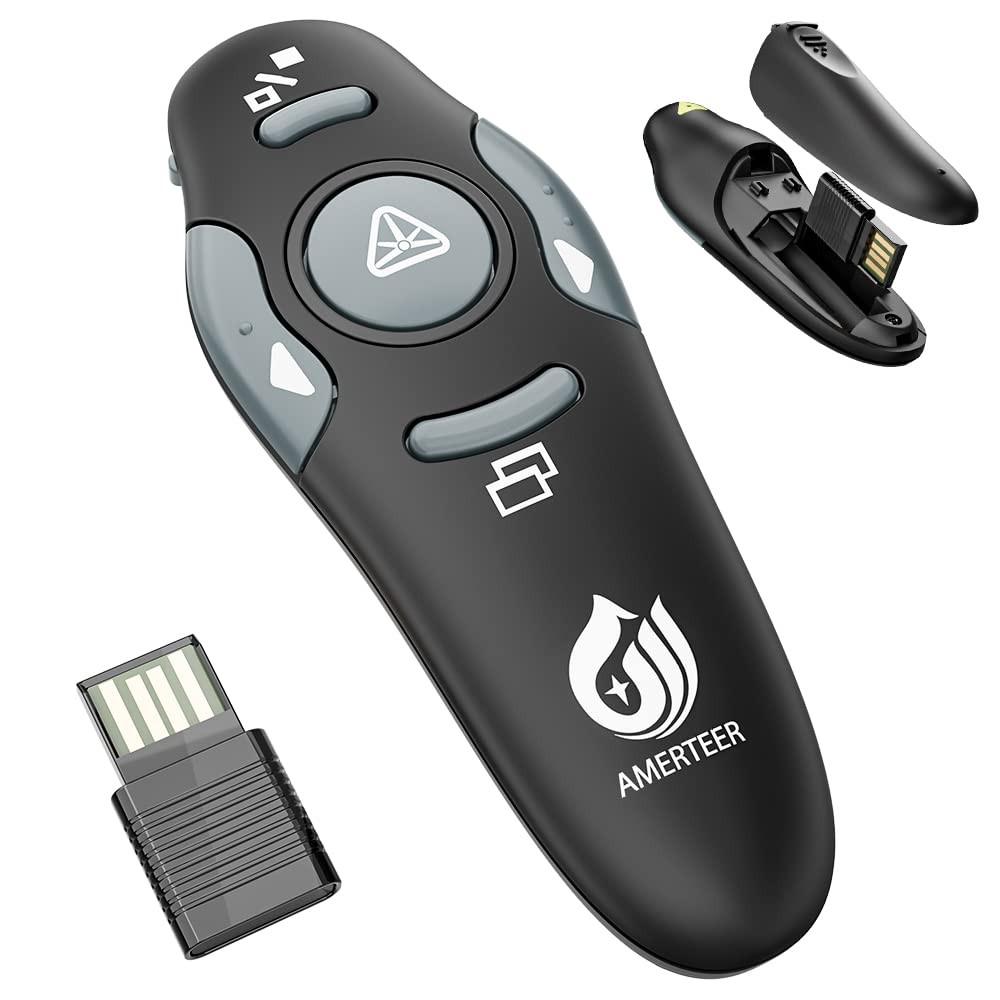Presentation Clicker Wireless Presenter Remote Clicker for PowerPoint Present...
