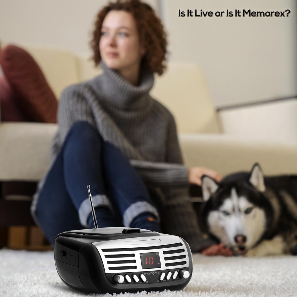 AM/FM Top Loading CD Player | Portable Stereo with Programmable Memory | Auxi...