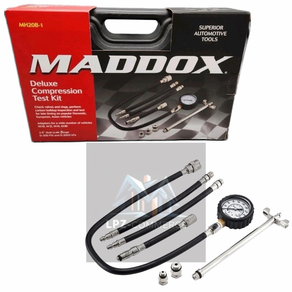 10-Piece Professional Gas Engine Compression Tester Kit – Universal Fit
