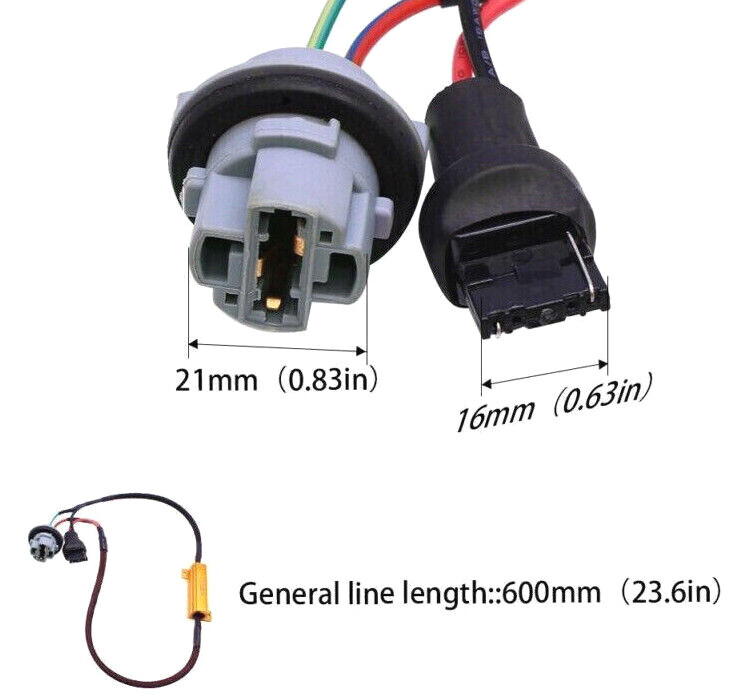 4PC 7443 7440 LED Decoder Load Resistor Canbus Error Canceller Fix Hyper Flash