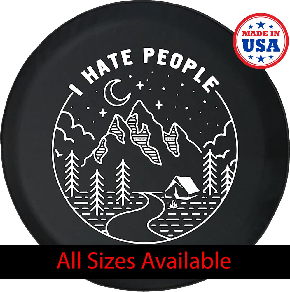 I Hate People Camping Tire Cover