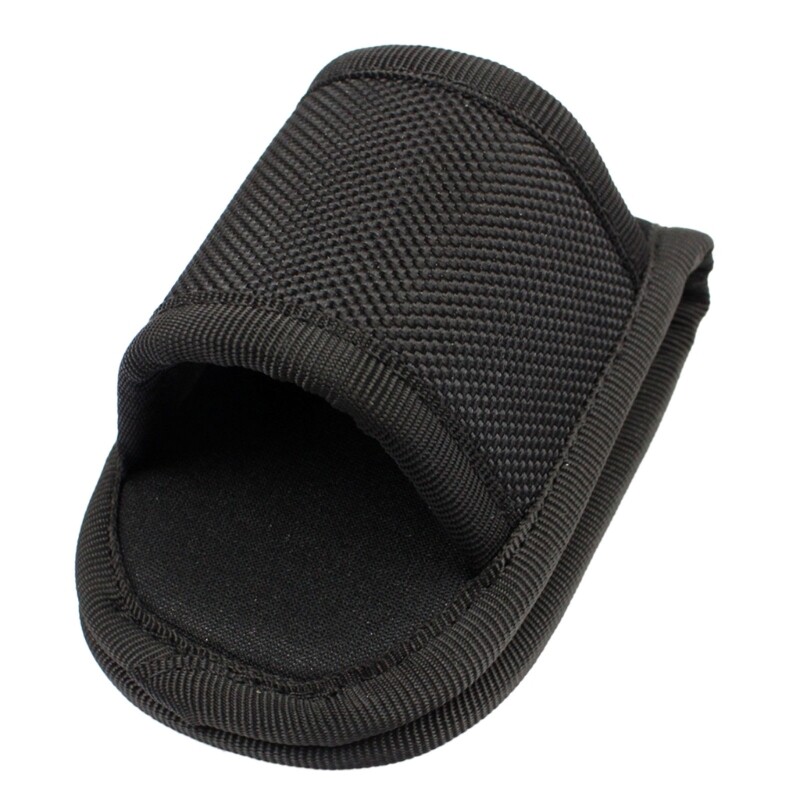 Open Top Compact Light Holders, Duty Belt Nylon Weave Flashlight Pouch Holster
