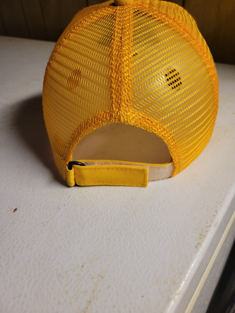 Caterpillar Adjustable Yellow Mesh Hard Hat Cap