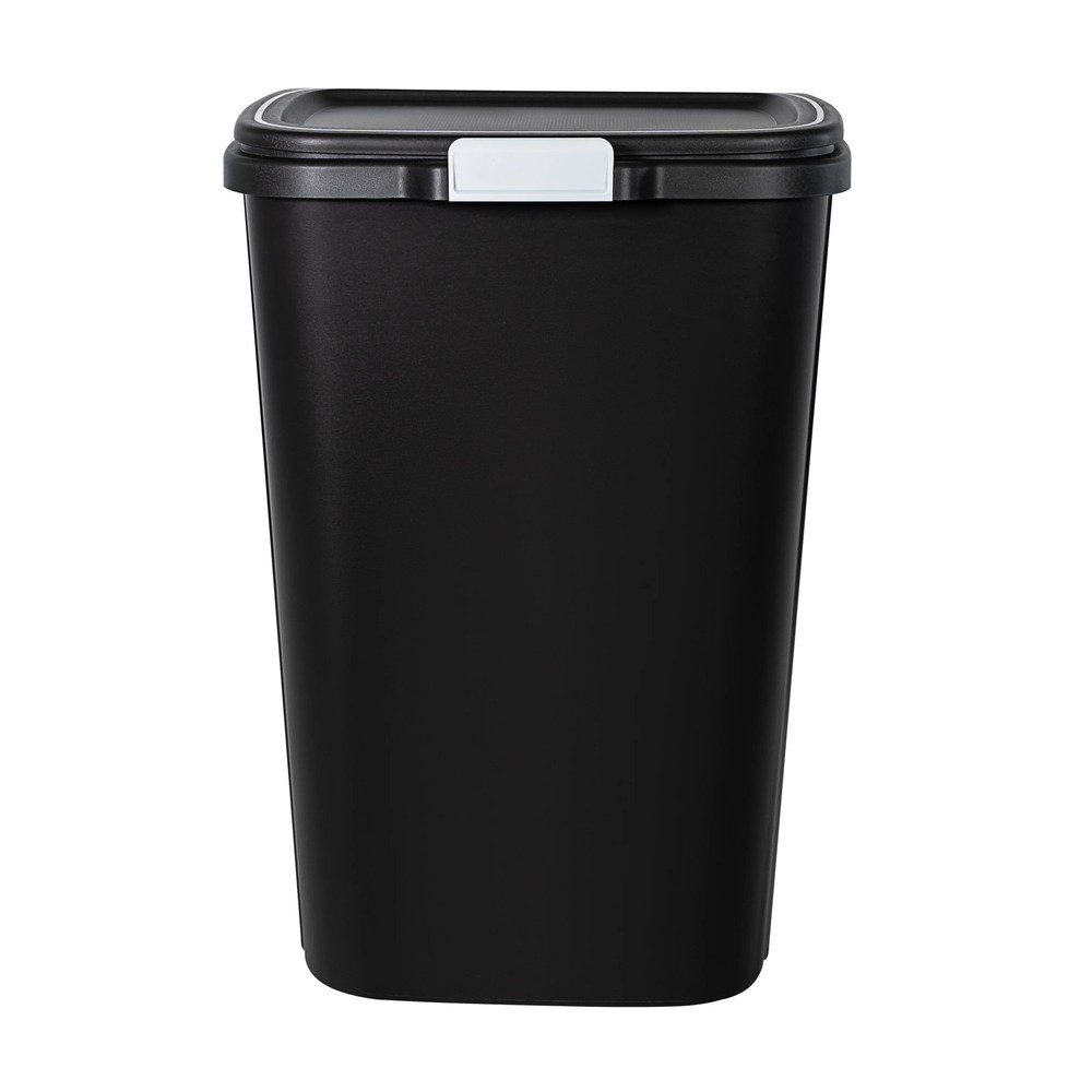 Hefty Kitchen Trash Can, 13 Gallon Plastic Odor Block Touch Top Garbage Bin