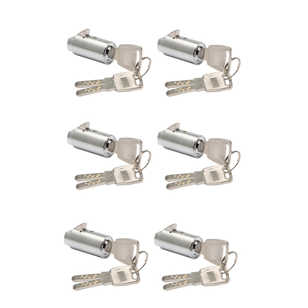 6 Keyed Different Brass Dimple Lock Cylinders for Vending Machine T-Handle