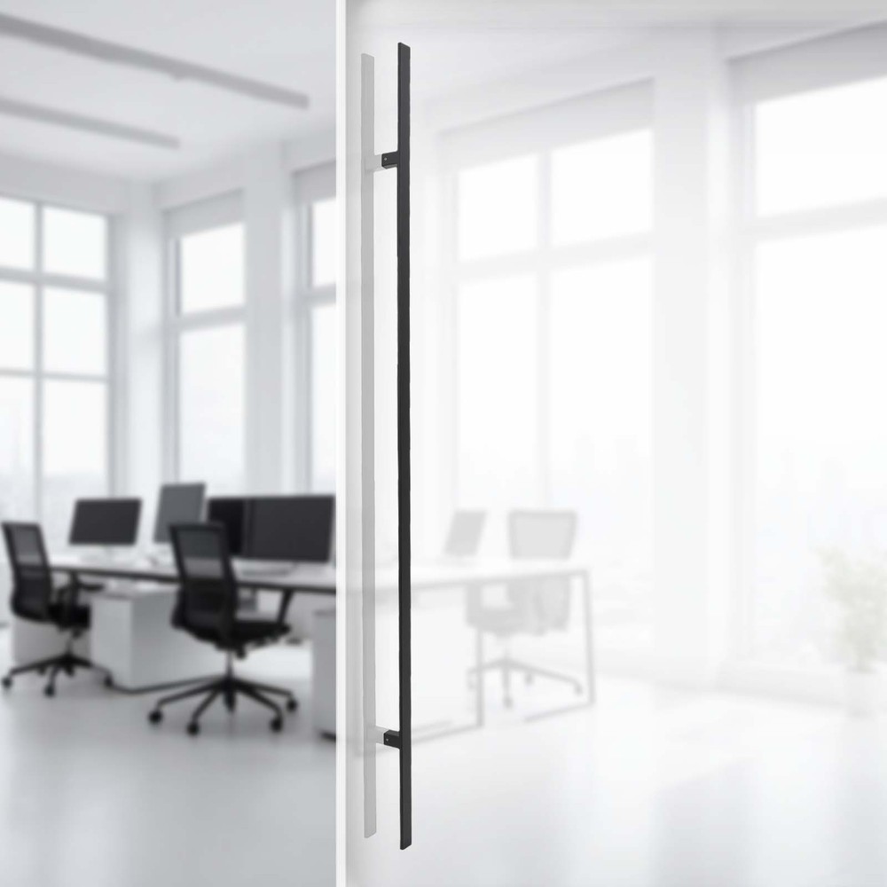 Push Pull Door Handle H-shaped Door Pull Handle Double Sided Stainless Steel