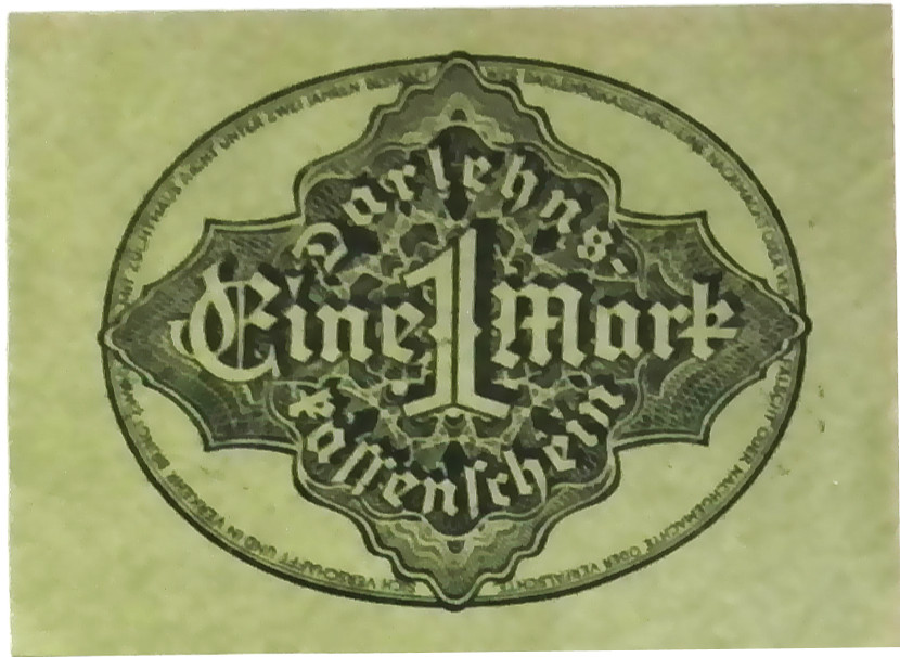 1922 Germany 1 Mark Banknote UNCIRCULATED
