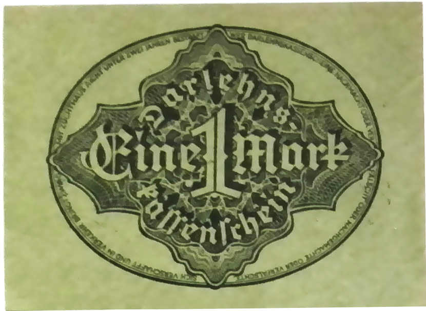 1922 Germany 1 Mark Banknote UNCIRCULATED