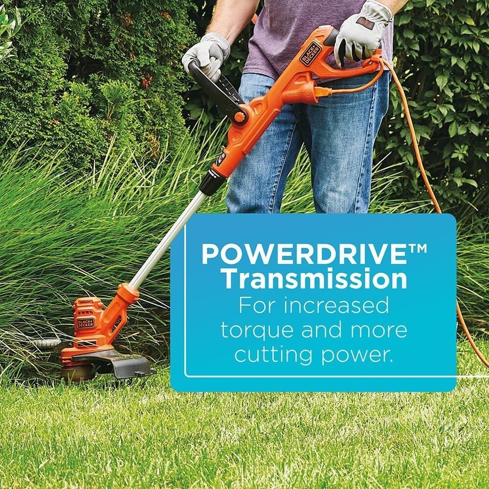 BLACK+DECKER Weed Wacker with Auto Feed,14-Inch 2 in 1 String Trimmer Lawn Edger