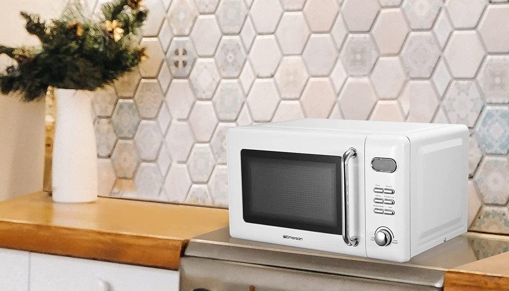 Horno microondas compacto de encimera con control de botones