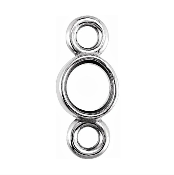 3mm 1/10ct Solid PLATINUM 950 Micro Bezel Yard Chain Necklace Setting NO STONE