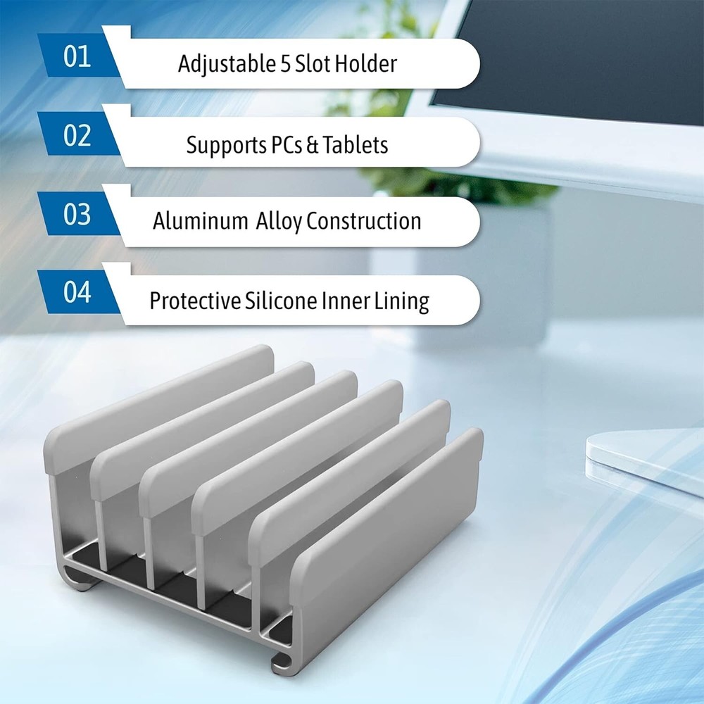 Elestoria Multiple Laptop Holder Vertical Stand