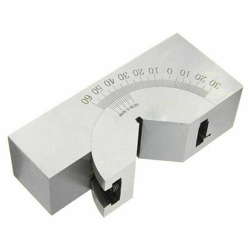 Precision Adjustable V Set Angle Grinder Gauge Tool Block Milling 0°-60° Tools