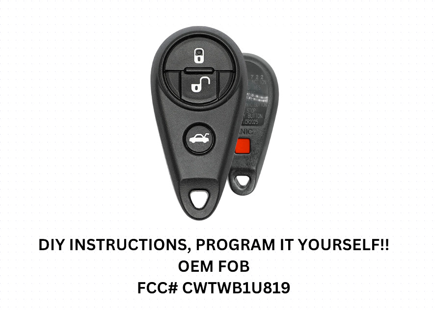 DIY OEM 2010-2014 SUBARU KEYLESS REMOTE ENTRY CWTWB1U819, PROGRAM YOURSELF!!
