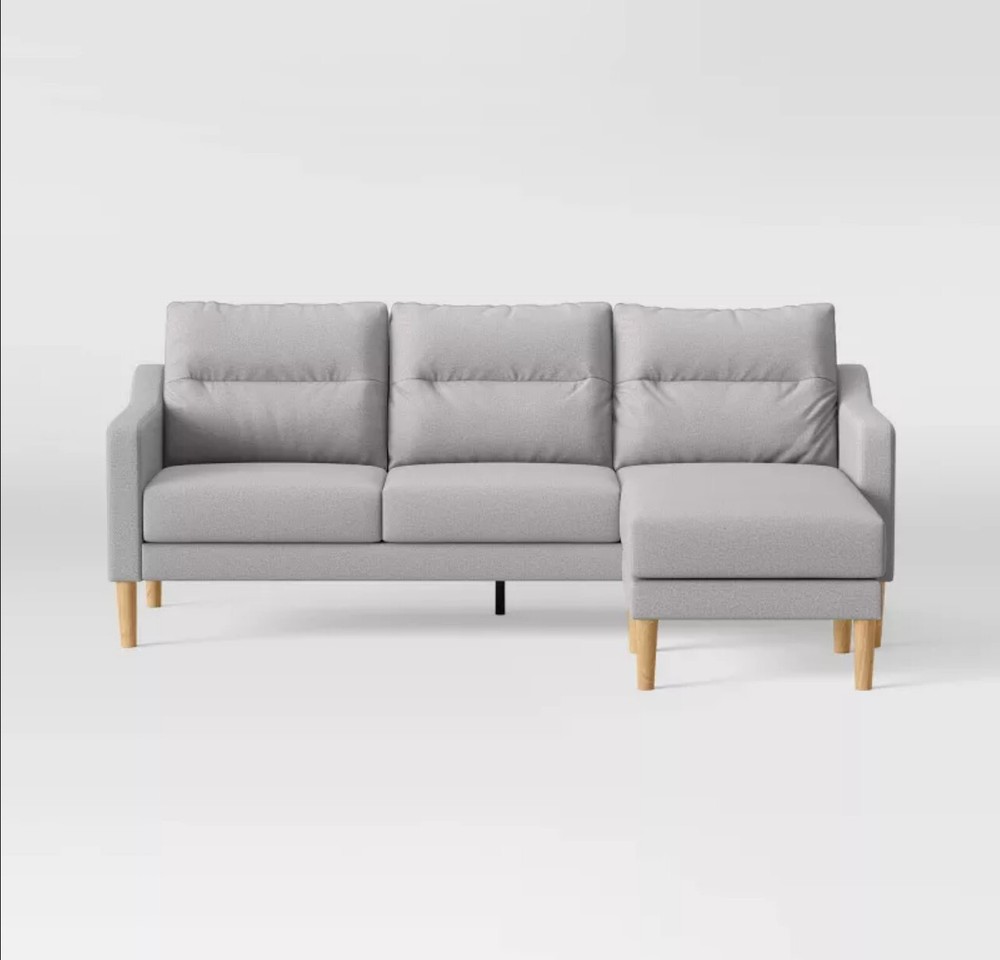Gray, Lyndhurst Sectional Sofa, Mid- Century Modern