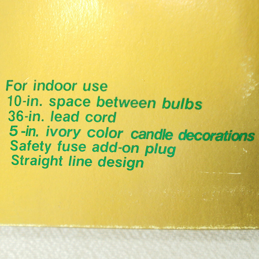 Box Sears Christmas Candles Light String Set Unused