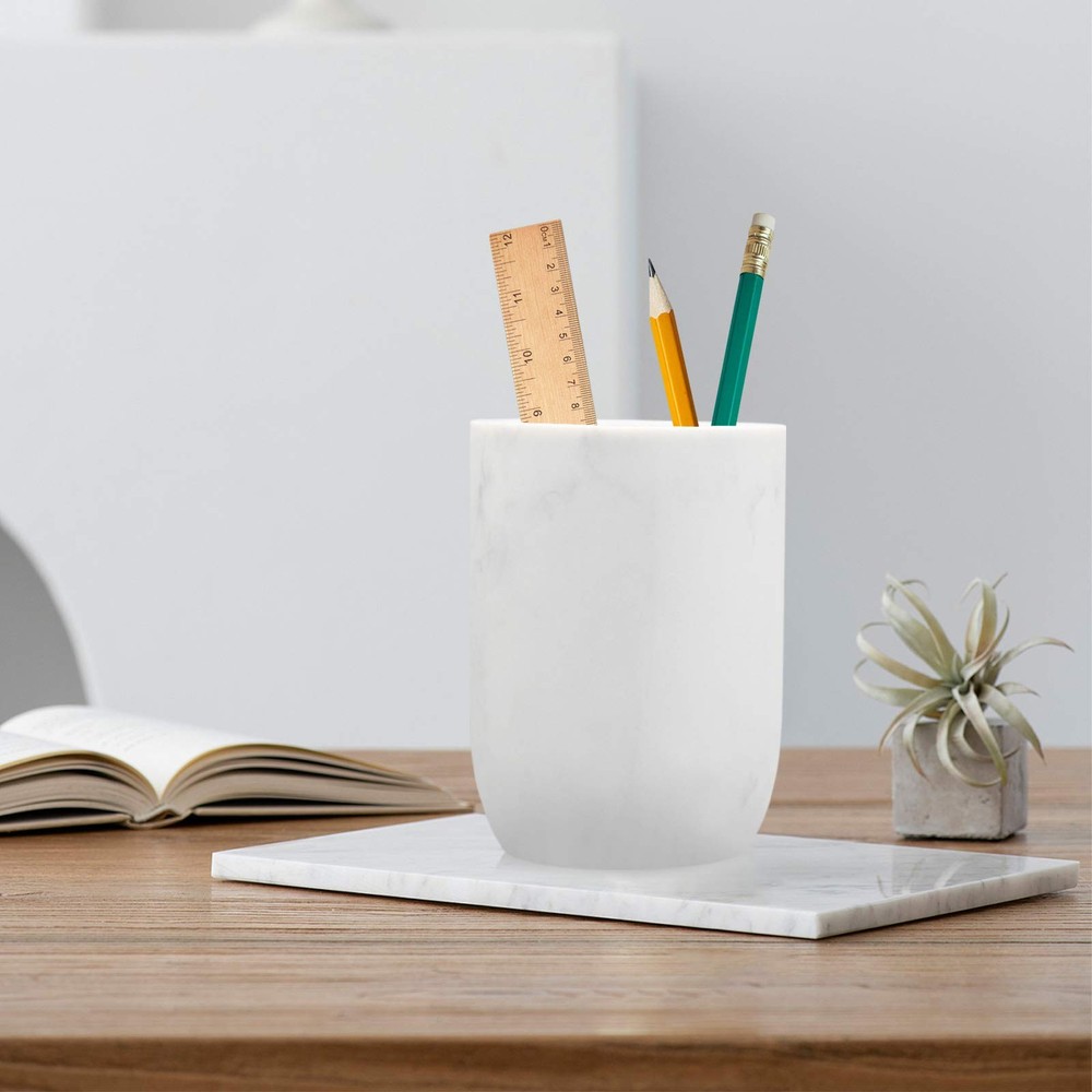 Toothbrush Holder Polyresin Organizer 1Pack, White