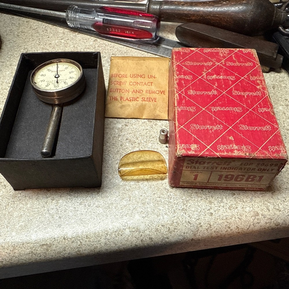 Starrett 196B1 Dial Test Indicator  In Original Box