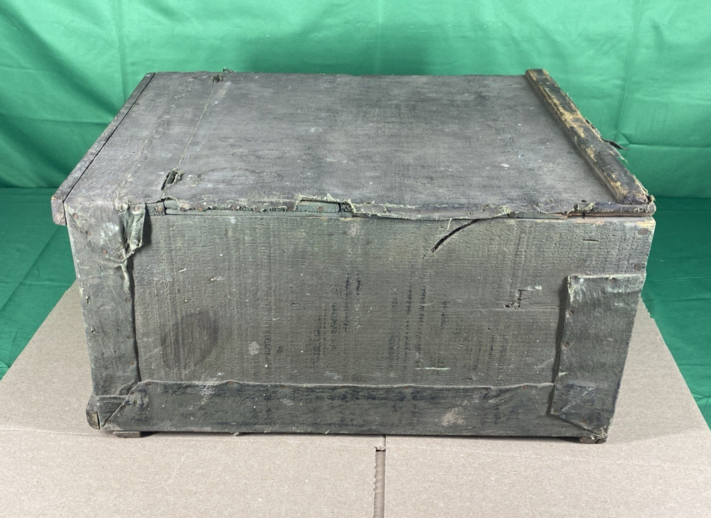 Wooden Canvas Munitions Crate