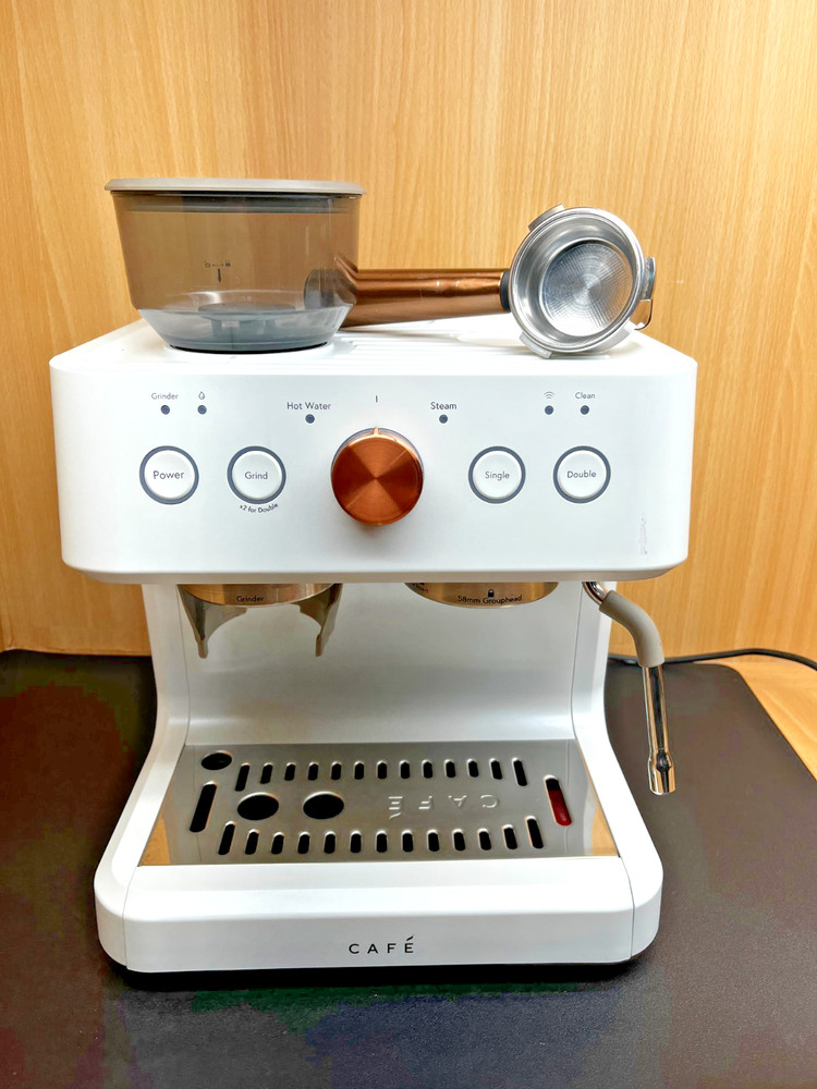 Café Bellissimo Semi Automatic Espresso Machine -White-WiFi Connected