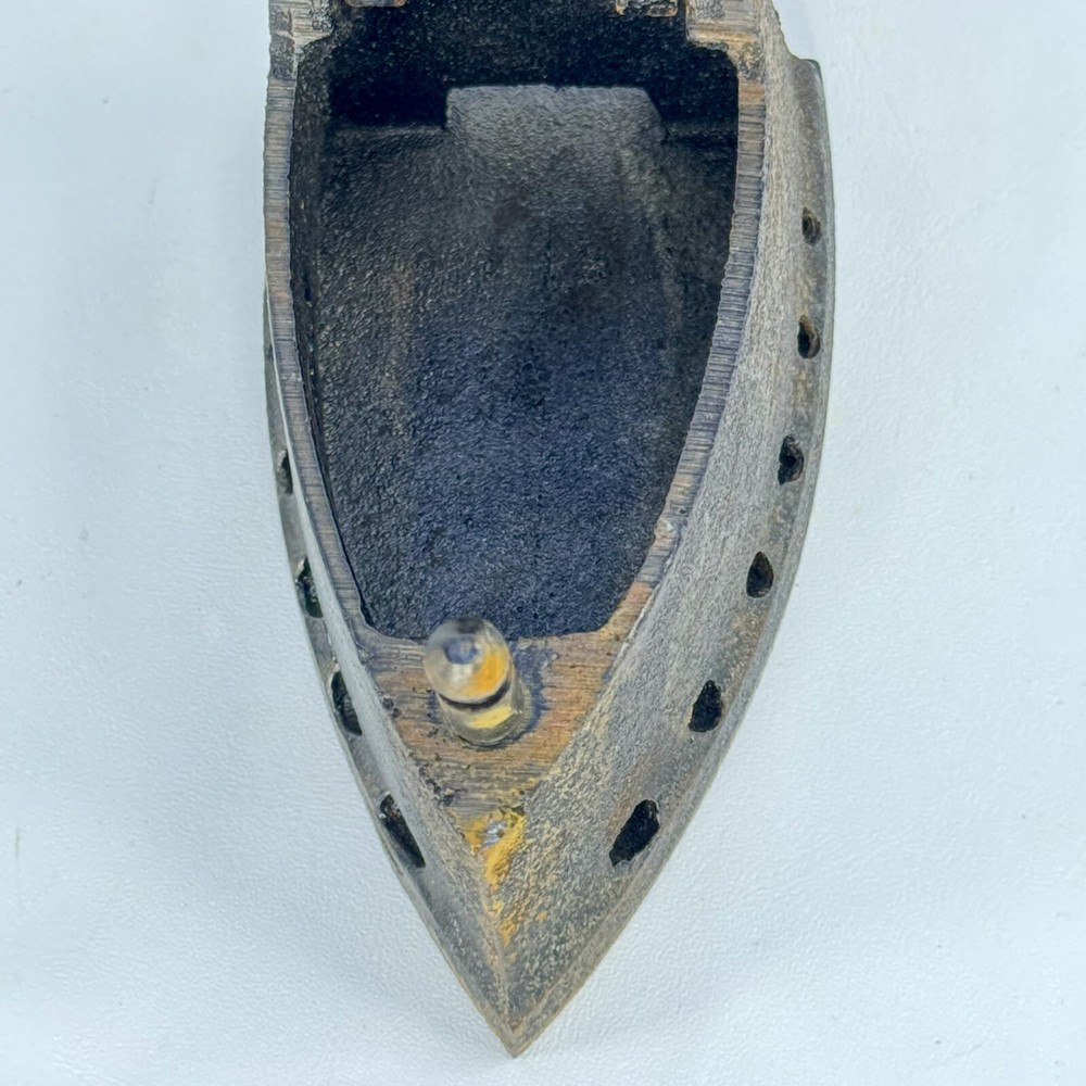 Vintage Mini 4” Cast Iron Sad Coal Fired Clothes Press Iron