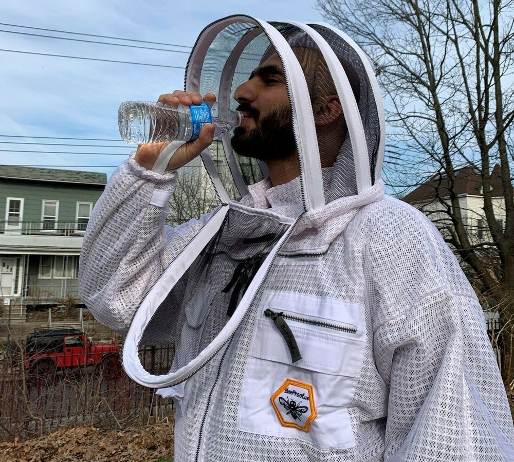 Beekeeper Ultra Ventilated 3 layer mesh Beekeeping Jacket Bee Hat Veil Large