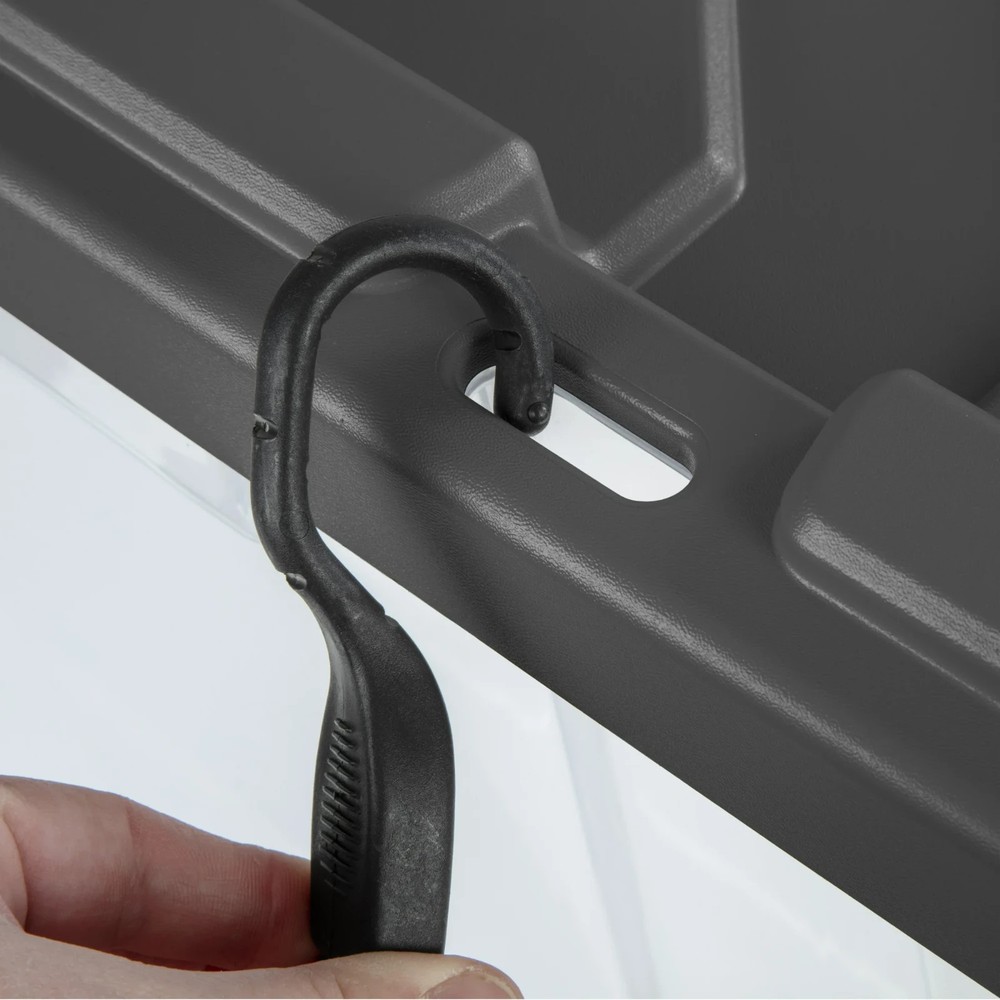 Sterilite 160 Quart Wheeled Stacker, Latch Lid and Pull Handle, Gray, 2 Count