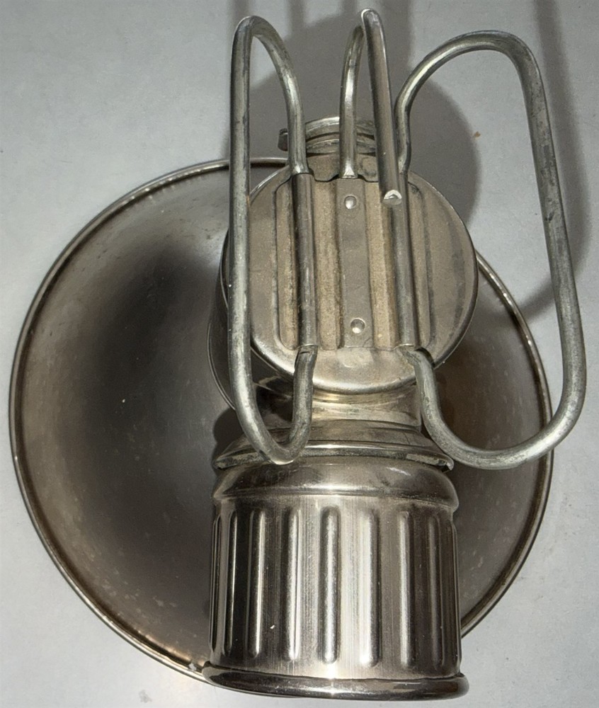 Antique Carbide Mining Light 7 1/4 " Reflector Barely Used Superb Condition