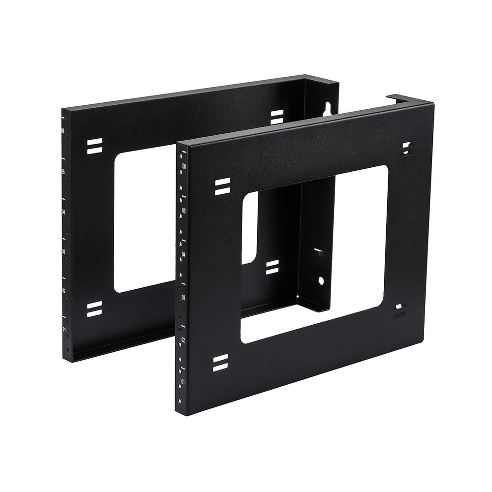 RIVECO 6U Open Frame Rack Wall Mount & Desktop Mount, No Assembly Required Se...