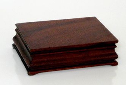 Mahogany two deck playing card case