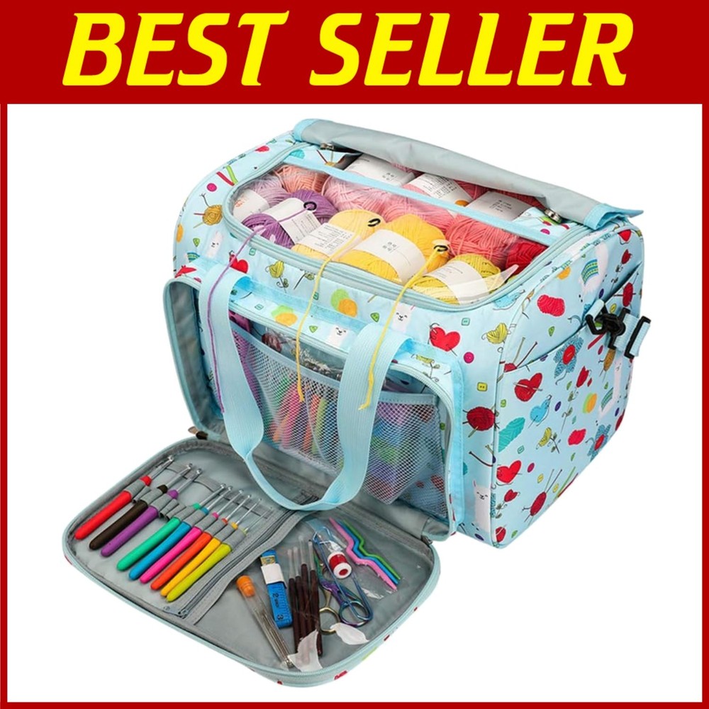 Durable Yarn Organizer with Shoulder Strap