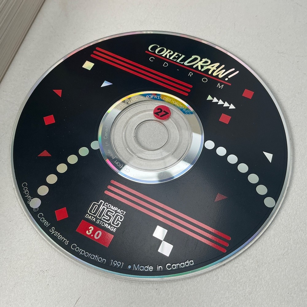Corel DRAW! 3.0 Vintage Computer Software with Manuals