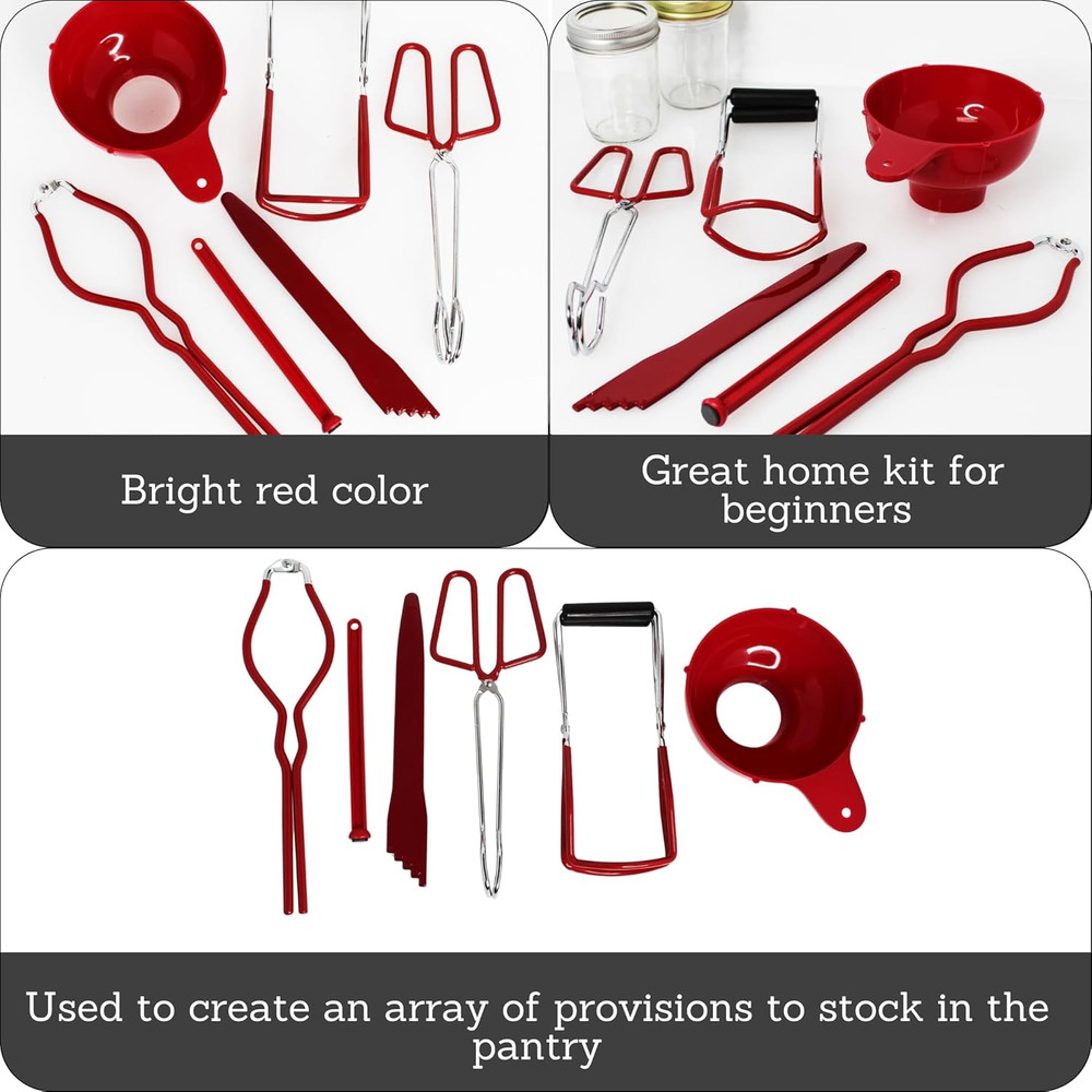 6Pc Canning Tool Set, Red