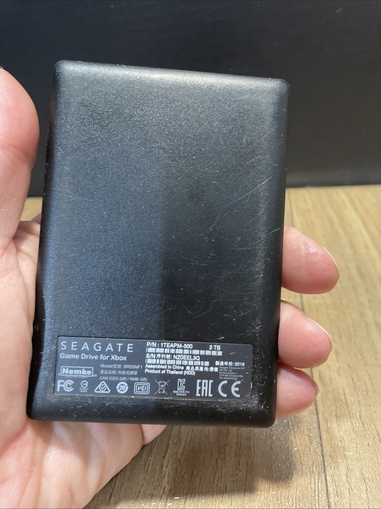 Xbox Seagate 2TB External Hard Drive Green (Untested)