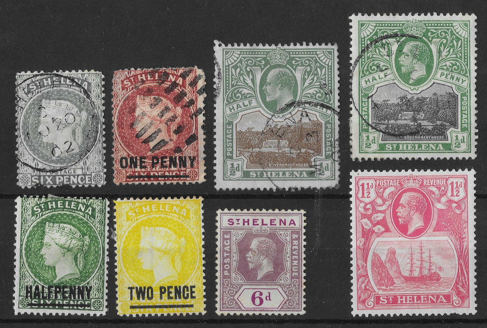 St Helena QV-GV Mint & Used Selection (8v)
