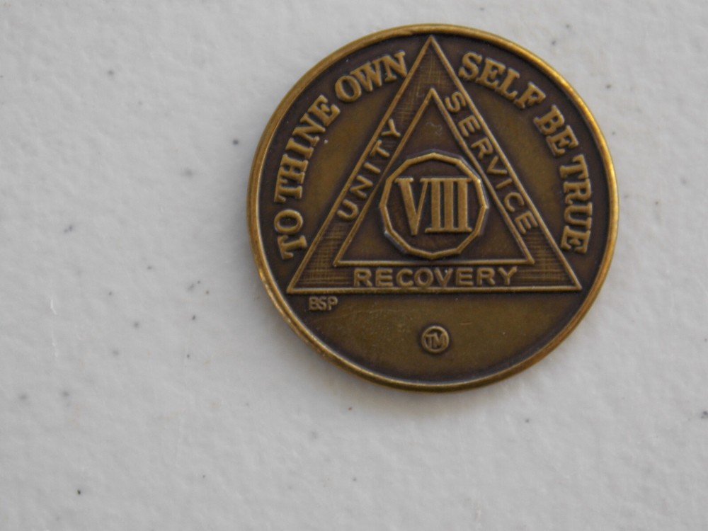 Alcoholics Anonymous - Medallion Chip Coin Token - 8 years