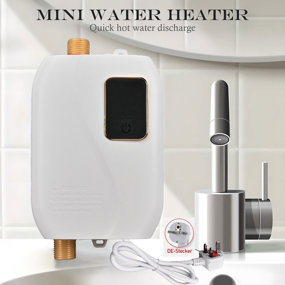 3000W Instant Electric Tankless Hot Water Heater Kitchen Bathroom Sink Tap Under