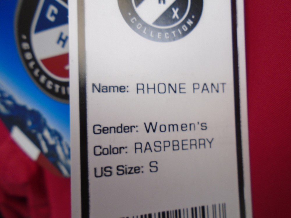 CHAMONIX CHX COLLECTION RHONE WOMENS RASPBERRY SMALL SNOWBOARD PANTS