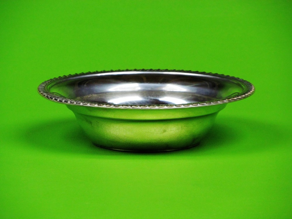 A Vintage B & M Sterling Silver Nut  Bowl Underside marked Sterling