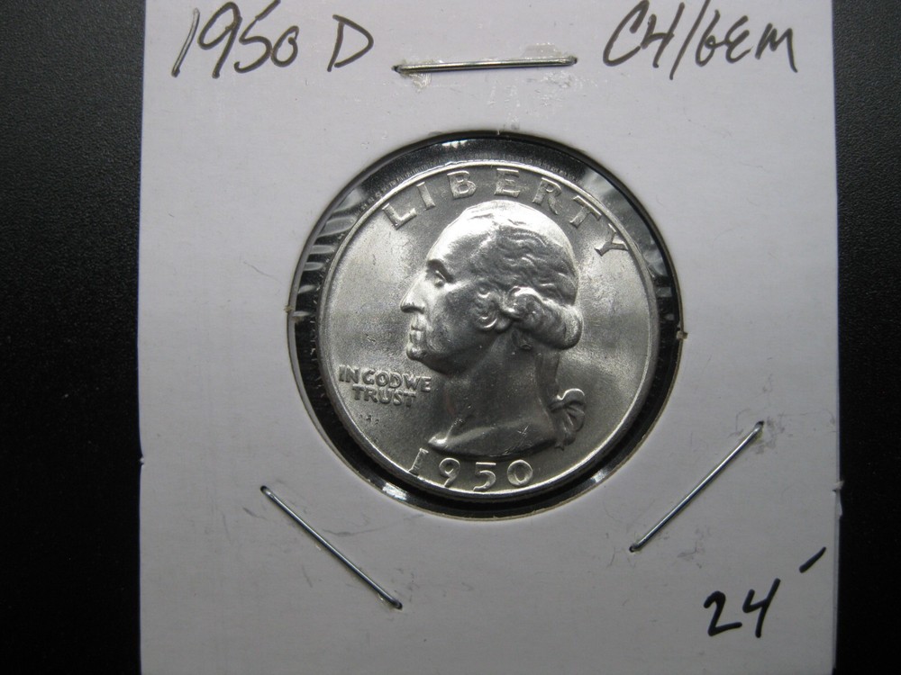 1950 D Washington Quarter Dollar Ch/Gem BU!