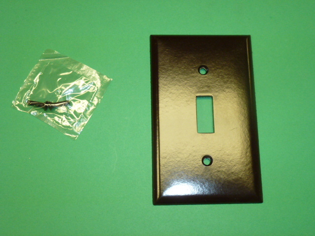 NOS! LOT of (5) EAGLE BROWN SINGLE SWITCH PLATES