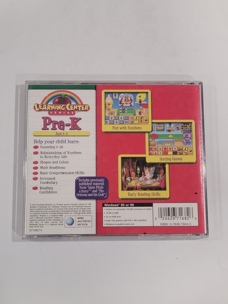 Learning Center Series: Pre-K PC CD-ROM - Ages 3-5, Learning, Reading, Math