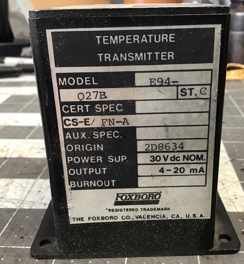 Foxboro Temp Transmitter E94-Q27B (LK01Y)