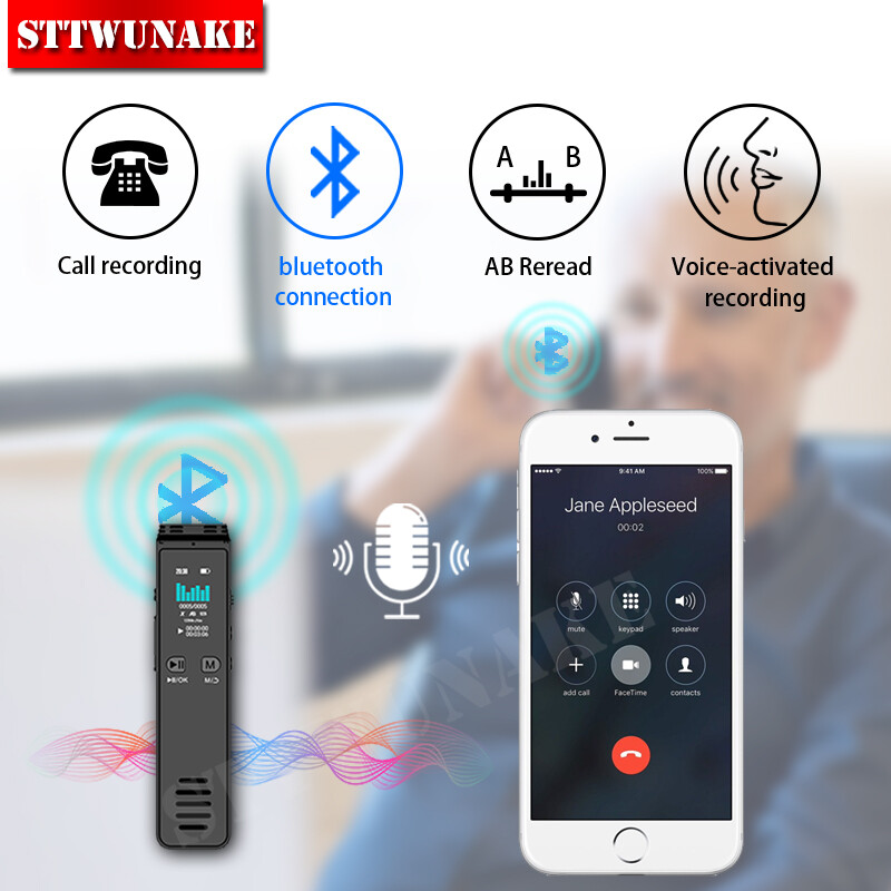 Bluetooth Digital Voice Activated Recorder Audio Recording Listening Device